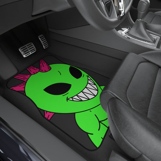 Spiked Pink Hair Muscle Alien Visitor Car Mats (2x Front)
