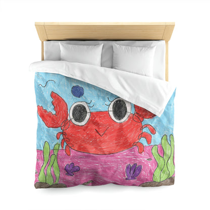 Lobster Crab Graphic Sea Lovers Microfiber Duvet Cover