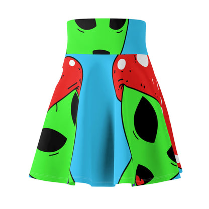 Healthy Sport Jersey Mushroom Alien Women's Skater Skirt