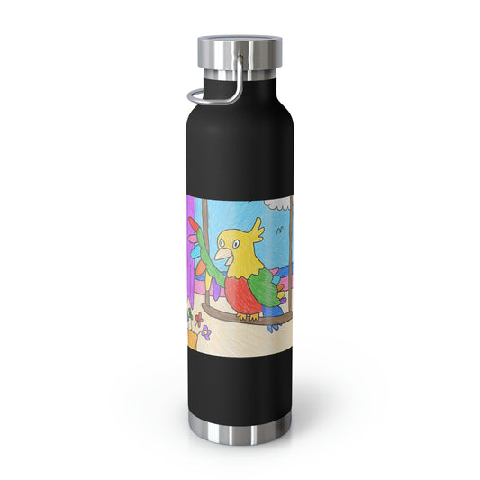 Animal Lover Parrot Perfect Gift for Parrot Owners Copper Vacuum Insulated Bottle, 22oz