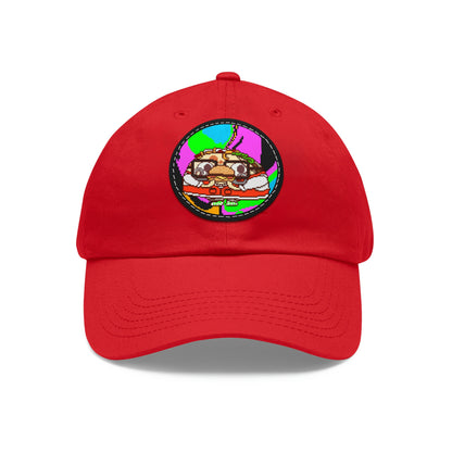 Burger Cooked Hungry Taco Dad Hat with Leather Patch (Round)