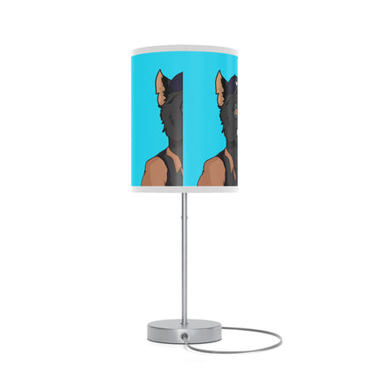 Cyborg Wolf Detective Tongue Out Lamp on a Stand, US|CA plug