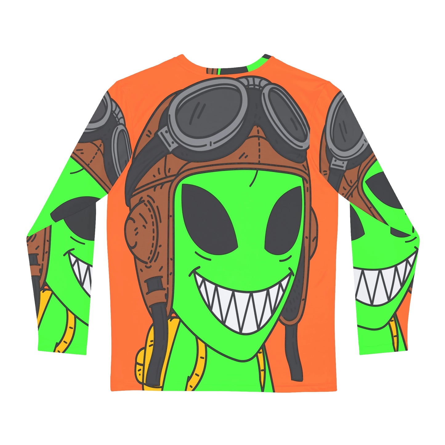 Aviador Space Force UFO Pilot Alien Flyer Camisa AOP de manga larga para hombre 