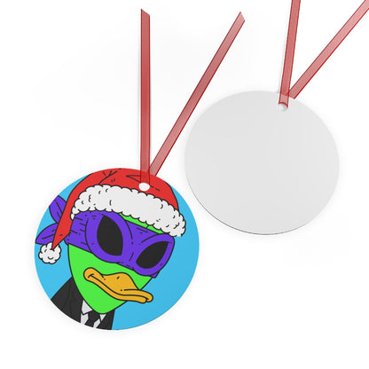 Alien Visitor 751 Christmas Winter Metal Ornaments