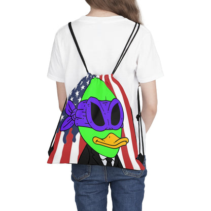 The Visitor 751 USA Flag Outdoor Drawstring Bag