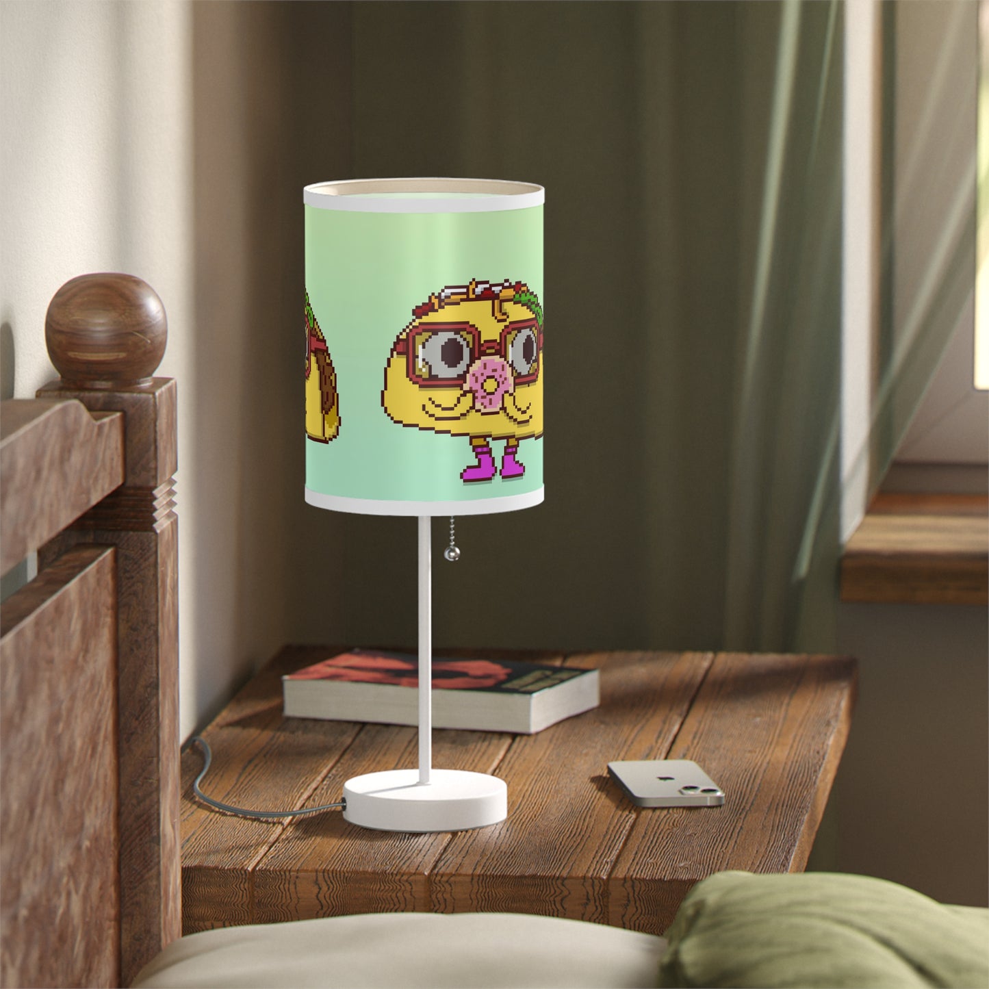 Donut Dessert Snack Taco Lamp on a Stand, US|CA plug