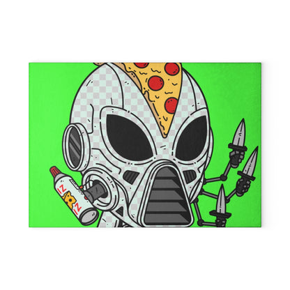 Knife Peppe Pizza Viz Wiz Armored White Future Alien Cyborg Machine Visitor Glass Cutting Board - Visitor751