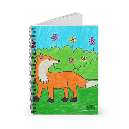 Fox Woodland Animal Foxy Spiral Notebook - Ruled Line