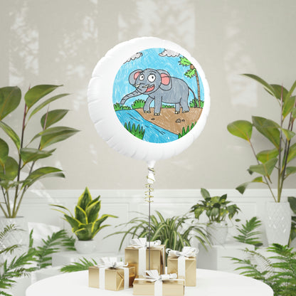 Elefante Elephant King Safari Animal Mylar Helium Balloon