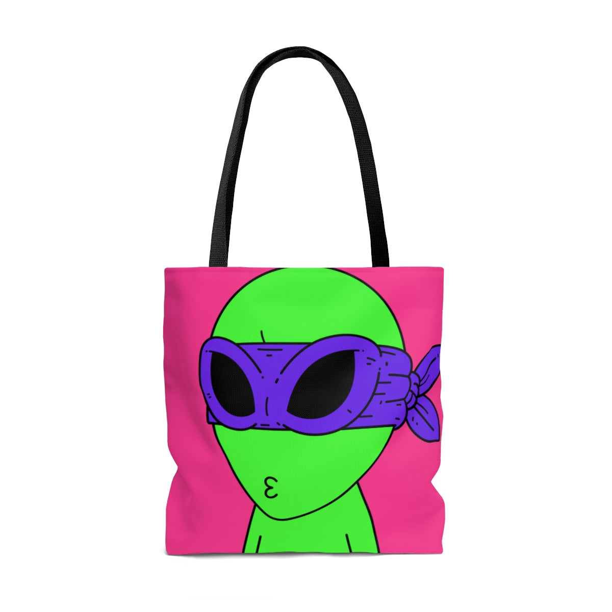 Green Ninja Turtle Visitor Alien AOP Tote Bag