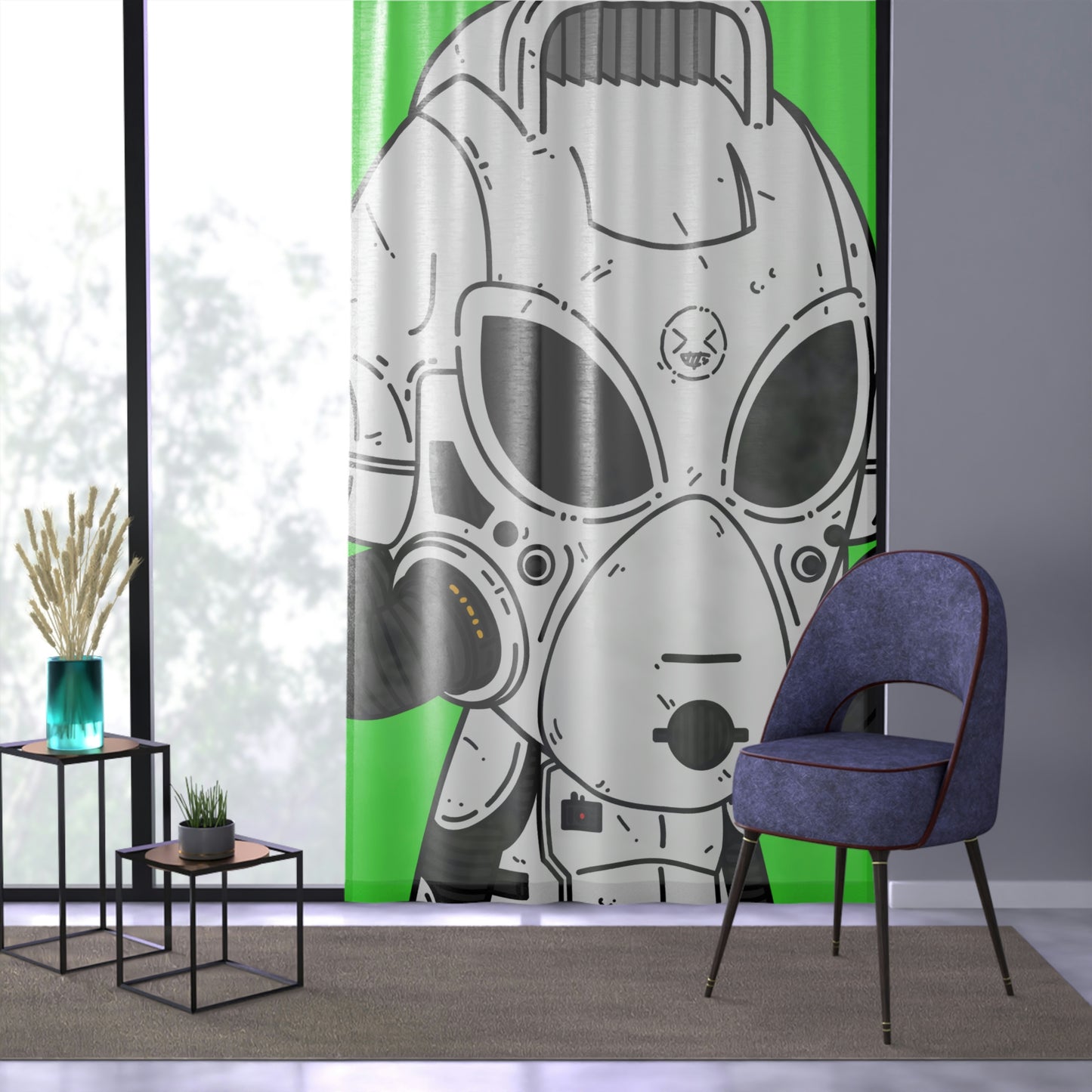 Alien LOL Visitor Window Curtain