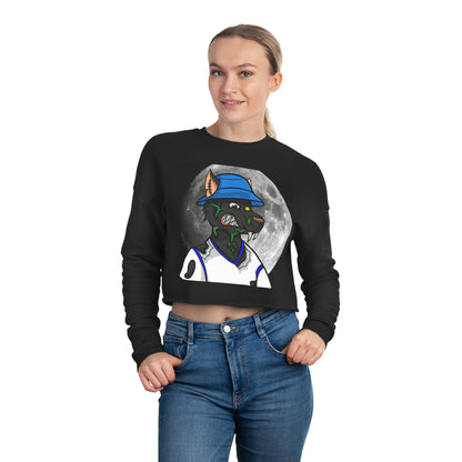 Full Moon Cyborg Werewolve Wolf Women's Cropped Sweatshirt