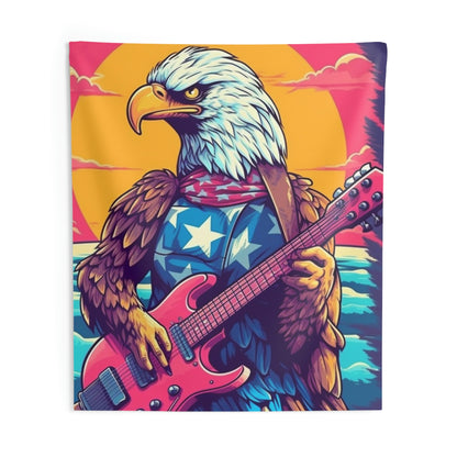 Bald Eagle from America, the Guitar Maestro Graphic Indoor Wall Tapestries