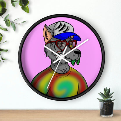 Valentine Heart Wolf Werewolve Wall clock