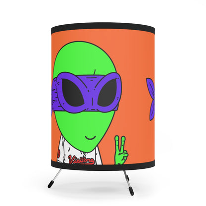 Alien Peace Invasion Tripod Lamp with High-Res Printed Shade, US\CA plug