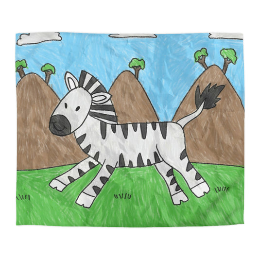 Zebra Graphic Hipster Zebra Animal Microfiber Duvet Cover