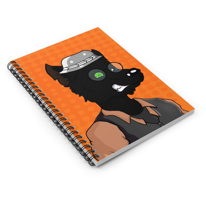 Cyborg Wolf Werewolve First Edition Spiral Notebook - Ruled Line