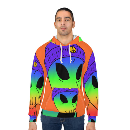 Calamar Orgullo Color Alien AOP Sudadera con capucha unisex 