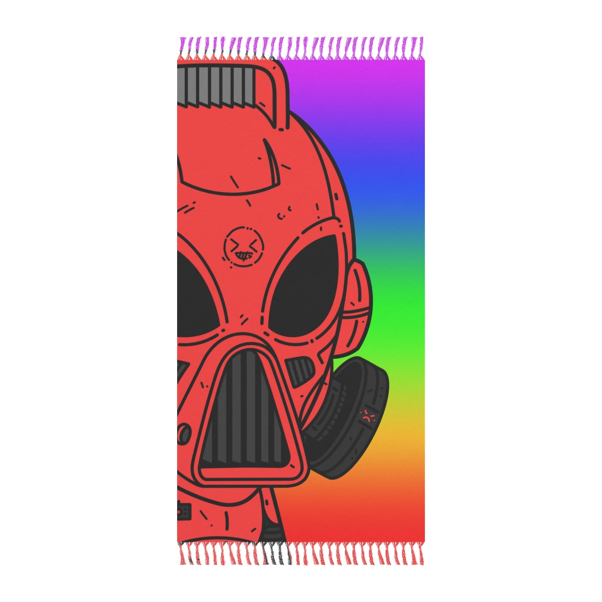 Paño De Playa Boho LOL Rainbow Armored Red Future Alien Cyborg Machine Visitante