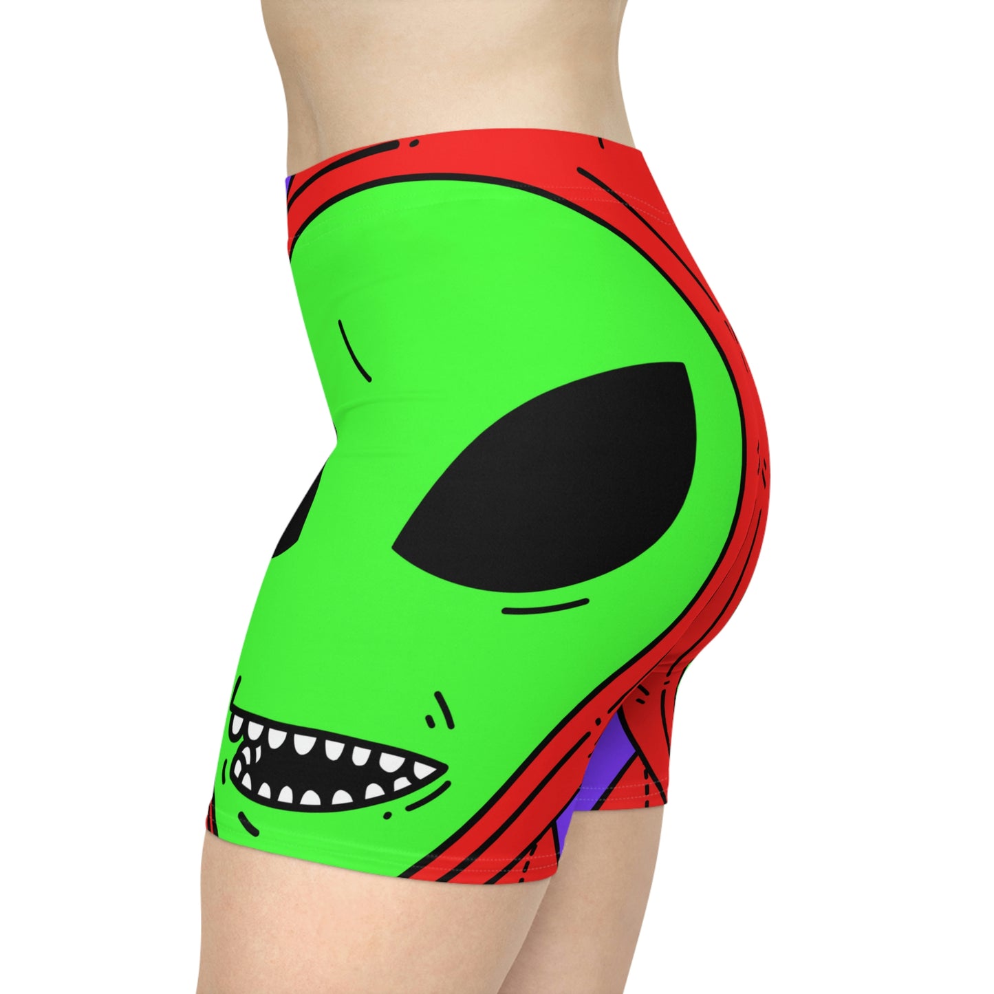 Alien visitor visi graphic Biker Shorts