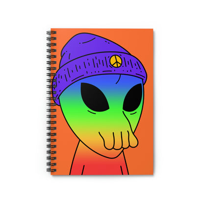 Peace Alien Pride Visitor Spiral Notebook - Ruled Line