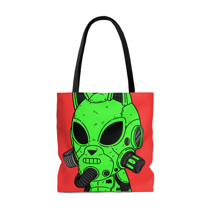 Cat Ears Armored Green Future Alien Cyborg Machine Visitor AOP Tote Bag