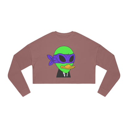 Alien Visitor 751 Women's Cropped Sweatshirt