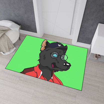 Sport Coach Character Cartoon Wolf Heavy Duty Floor Mat