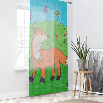 Fox Woodland Animal Foxy Window Curtain