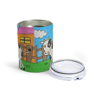 Cow Moo Farm Barn Animal Character Tumbler 10oz