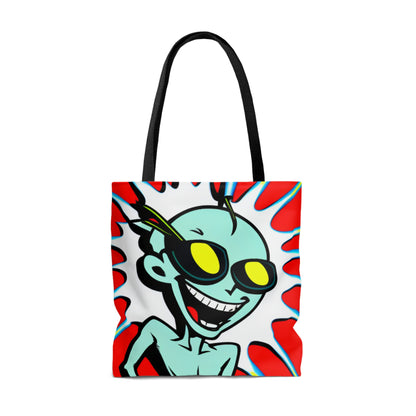 Alien Cartoon Happy Style Pop Culture Tote Bag (AOP)