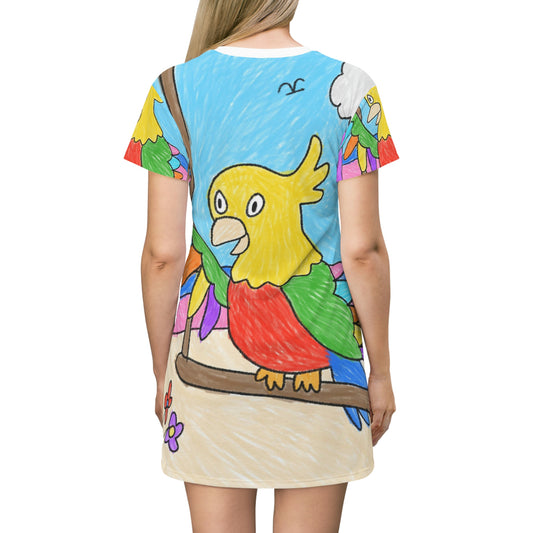 Animal Lover Parrot Perfect Gift for Parrot Owners All Over Print T-Shirt Dress