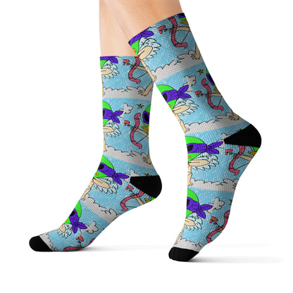 Valentine Alien Visitor 751 Sublimation Socks