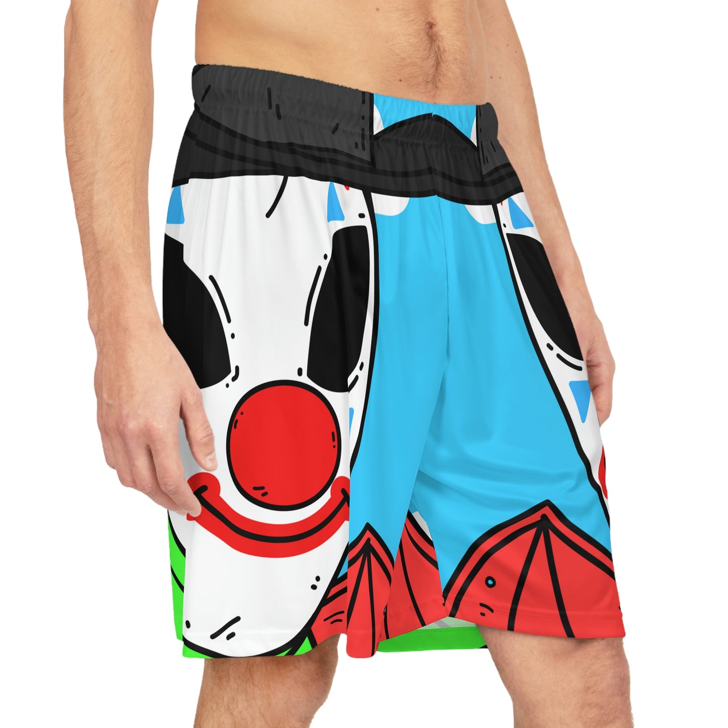 Alien Posse Clown Cartoon Visitor Basketball Shorts