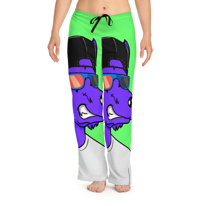 Cyborg Chill Wolf Animal Cool Hip Wolve Pantalones de pijama para mujer (AOP) 