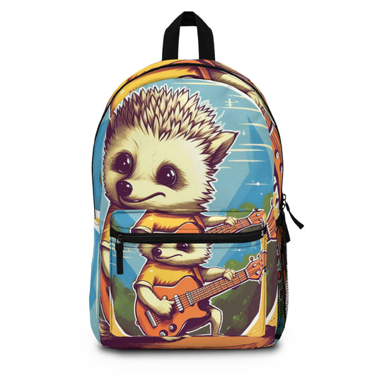 Hedgehog Guitar Band Musician Furry Cute Graphic Backpack