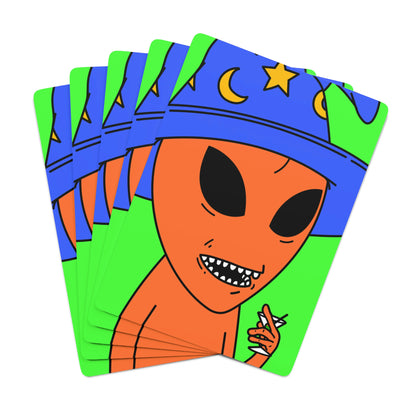 Alien Wizard Visi Potion Drink Custom Poker Cards