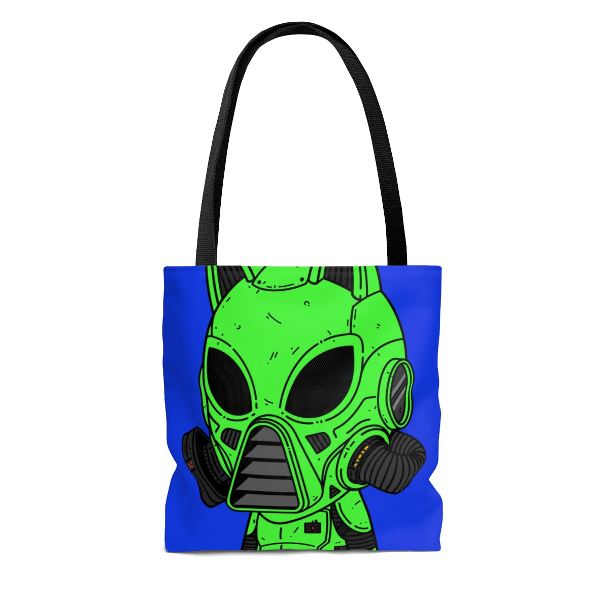 Armored Green Future Alien Cat Cyborg Machine Visitante AOP Bolsa de tela 