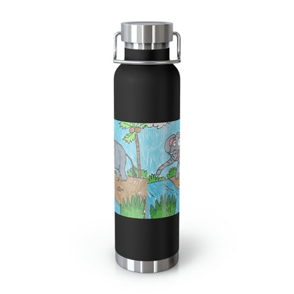 Elefante Elephant King Safari Animal Copper Vacuum Insulated Bottle, 22oz