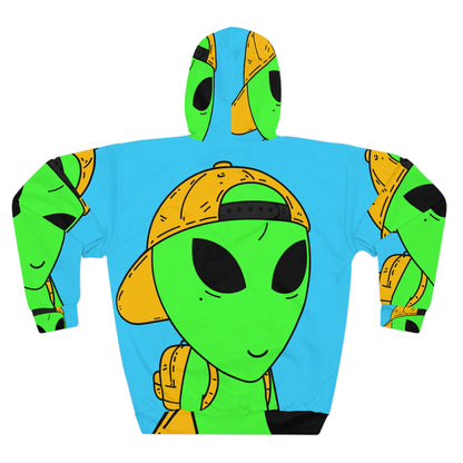 Backpacker Alien Visitor AOP Unisex Pullover Hoodie