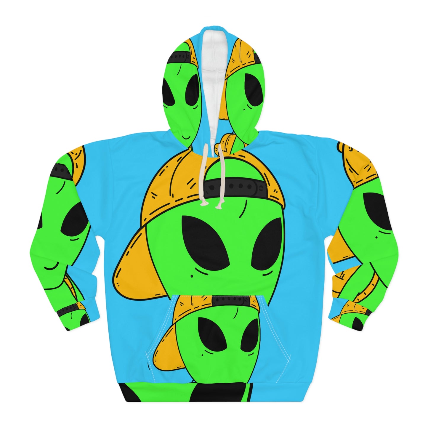 Backpacker Alien Visitor AOP Unisex Pullover Hoodie