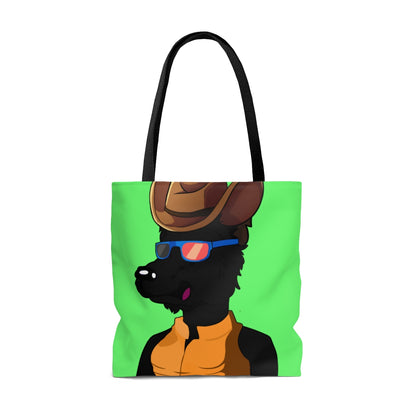 Cyborg Wolf Chaqueta hinchada Chaqueta hinchada Sombrero de vaquero AOP Bolsa de tela 