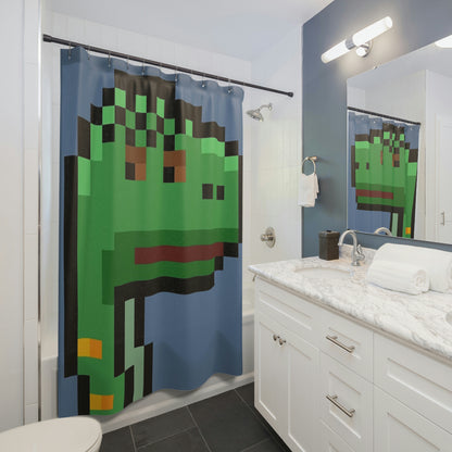 Cortinas de ducha de dinosaurio Dino Pixel