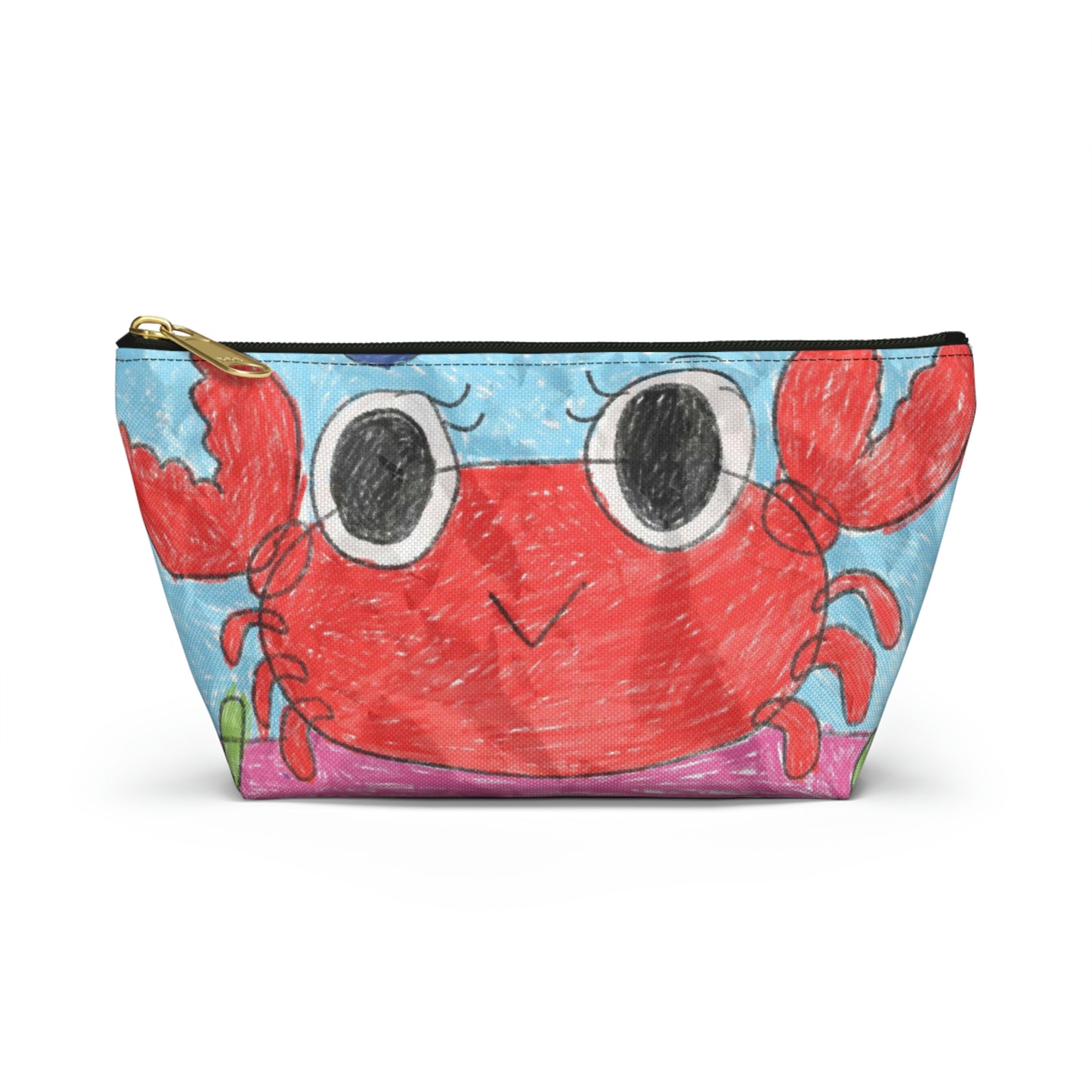 Lobster Crab Graphic Sea Lovers Accessory Pouch w T-bottom