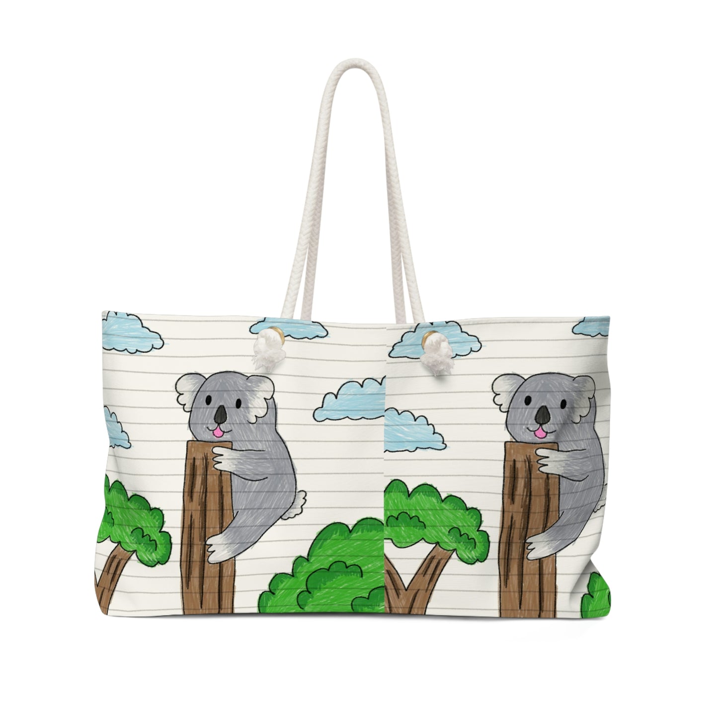 Bolsa de fin de semana escalador de árboles animal oso koala