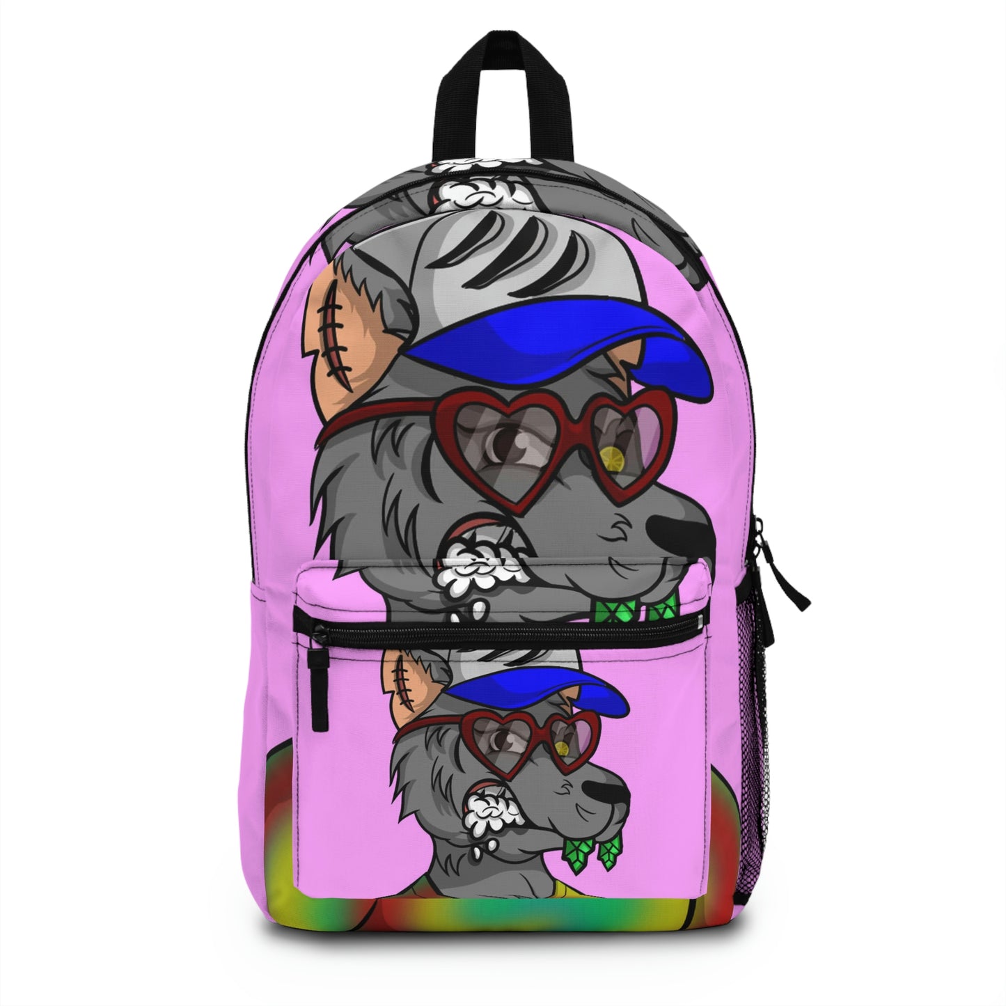 Valentine Heart Wolf Werewolve Tiedye Backpack