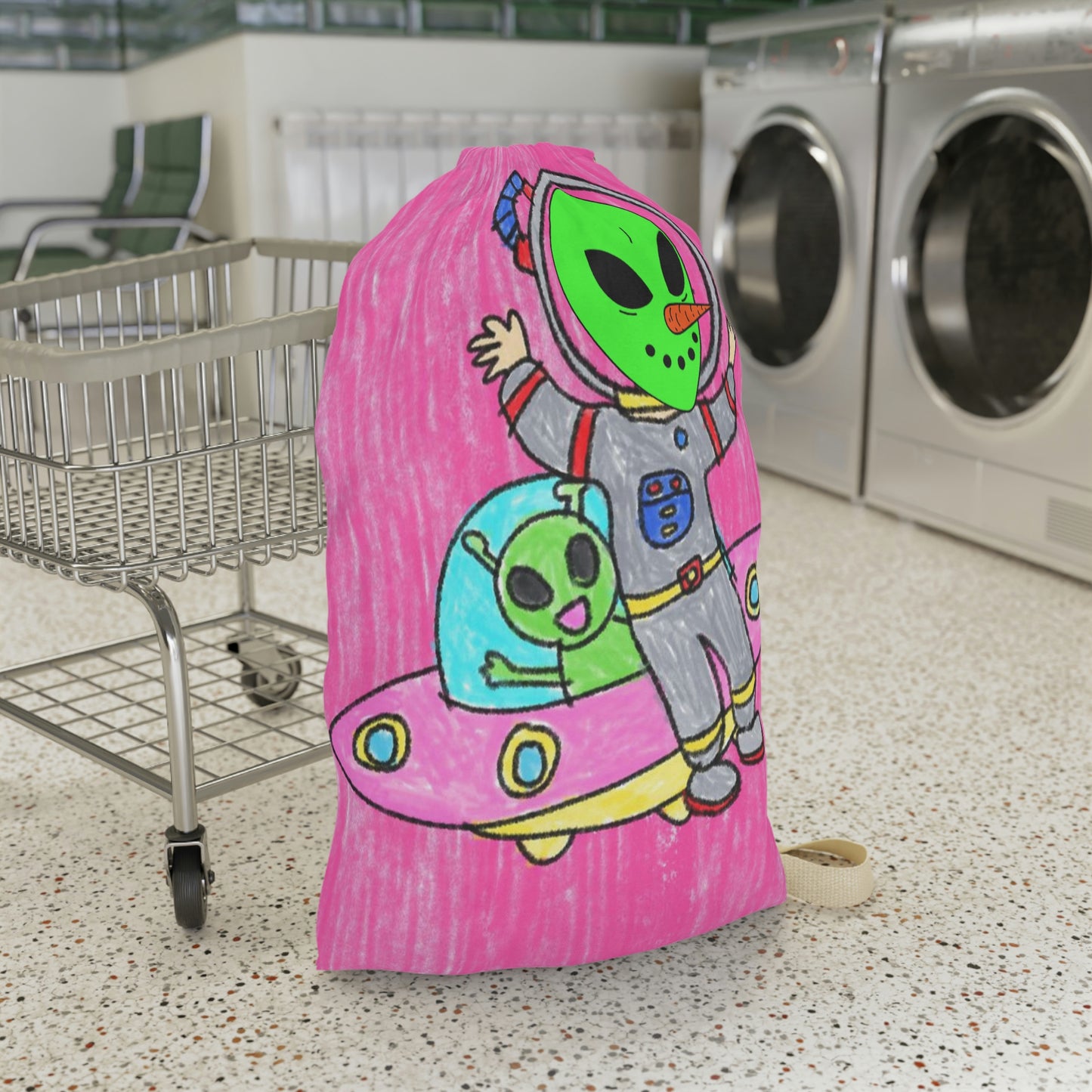 Veggie Visi Alien Vegetable Visitor UFO Laundry Bag