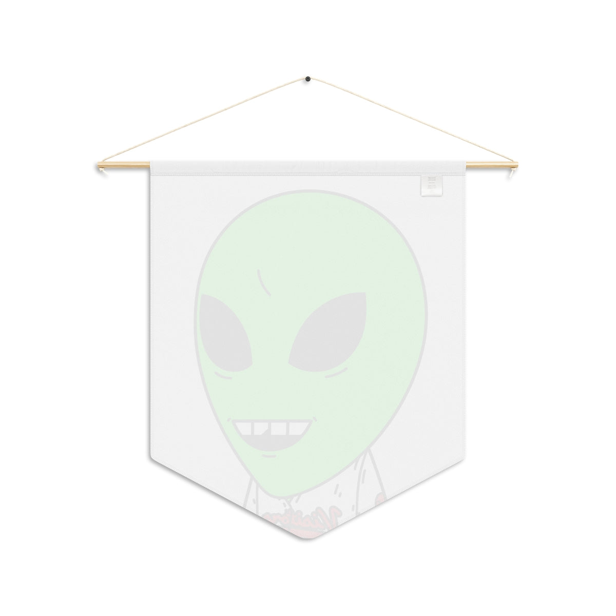 Visi Jersey Chipped Tooth Large Smile Face Green Alien Visitor Pennant