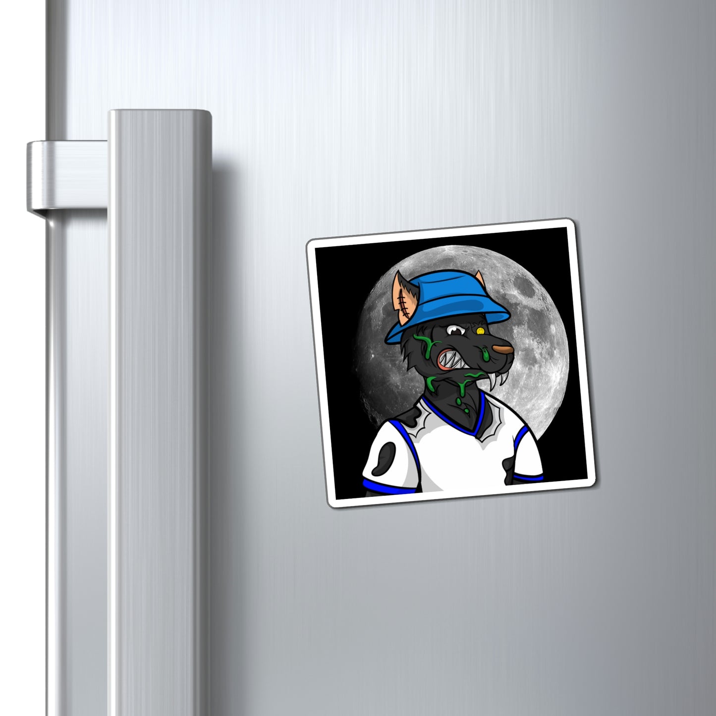 Full Moon Cyborg Werewolve Wolf Magnets