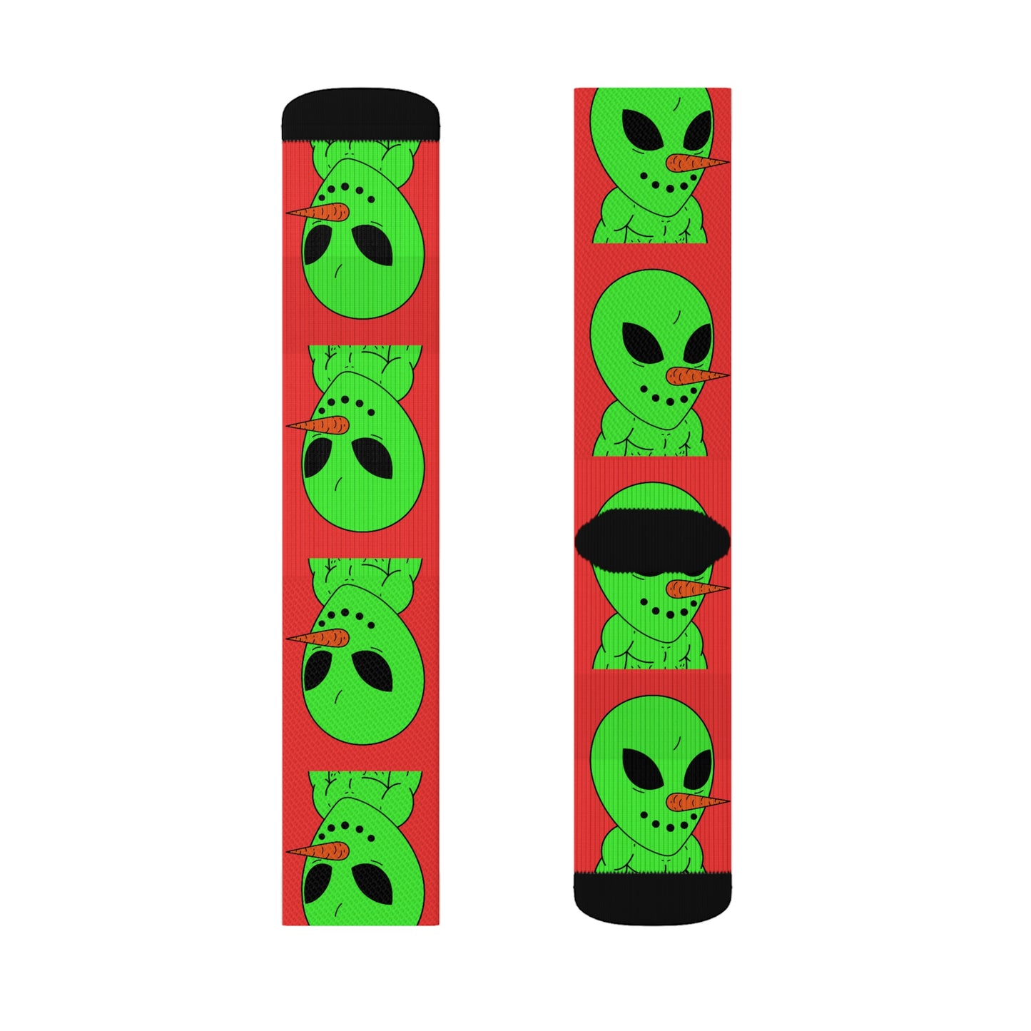 Alien Veggie Visi Vegetable Visitor Sublimation Socks